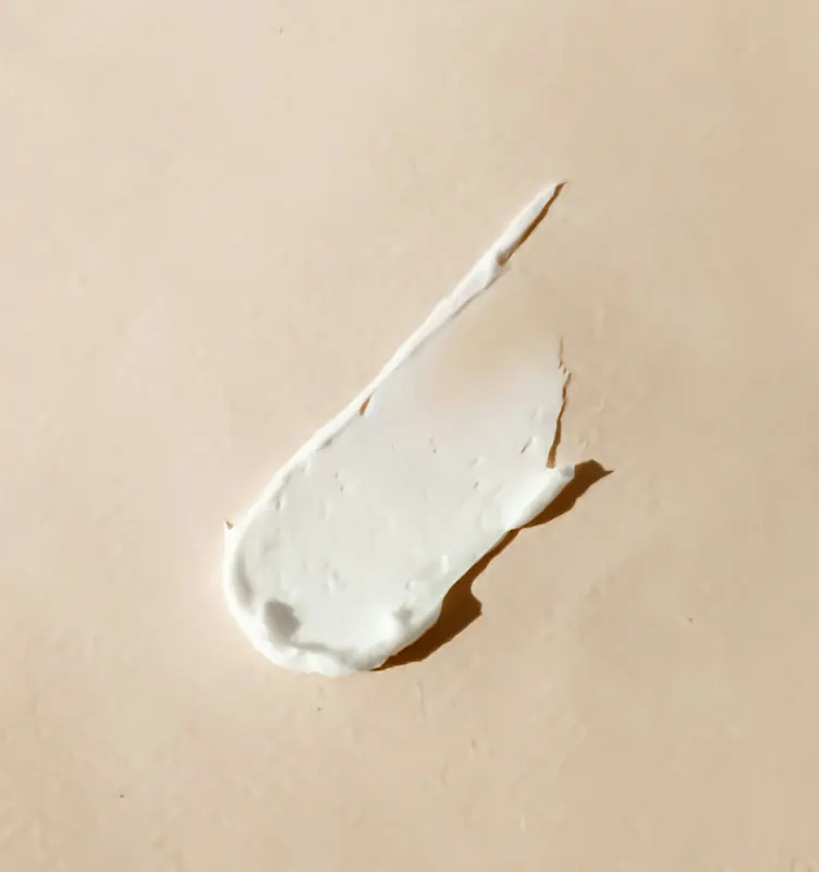 Textura de creme sobre fundo bege
